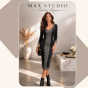 Max studio Knitted Sweater Dress/long sleeve/Midi Length/NWOT/Bundle & Save